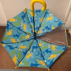 子供用　傘　40cm ブルー恐竜の画像