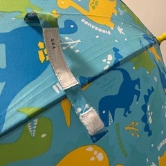 子供用　傘　40cm ブルー恐竜の画像