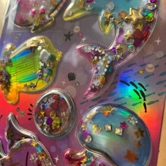 新品　グリッター　シャカシャカシール　キラキラ　ぷくぷくシール　の画像