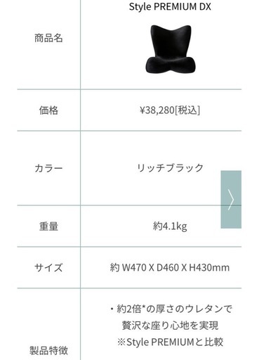 ★Style PREMIUM DX 骨盤・姿勢矯正チェア リッチブラック