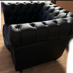 【美品】⭐︎チェスターフィールドソファ⭐︎ VINCENT1人掛けソファの画像