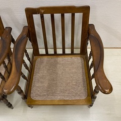 商談中カリモク　コロニアル　アームチェア　2脚セット　一人掛けソファ　フレームのみ　本体のみの画像