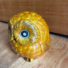 幸運の鳥 九谷焼 ふくろう 縁起物 陶器 置物の画像