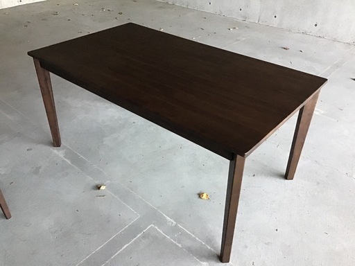 ●販売終了●食卓セット　椅子5脚付き　ダイニングテーブル　中古品　※天板傷みあり