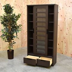 ≪zyt2177ジ限≫ ニトリ 書棚 スライドブックシェルフ キャビネット/書庫/本棚/サイドボード/飾り棚/中古家具/リユースストレージ仙台 70509-05の画像