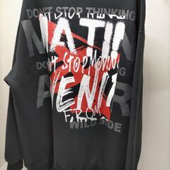  MATIN AVENIR マタンアヴニール スウェット トレーナー 新品タグ付き Lサイズ メンズ レディース 黒 バックプリント ゆったり　251127-9Aの画像