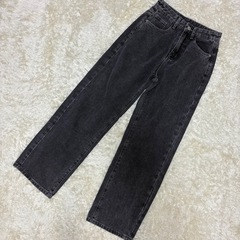 【新品】　Dazy　ワイドレッグパンツ　ダークグレー　ワイドデニム　Y2Kの画像