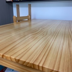 LOWYA 無垢材ダイニングセット 4点セットの画像