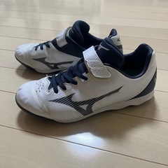 Mizuno 野球トレーニングシューズ 23.5cm ホワイト/ネイビー　ミズノの画像