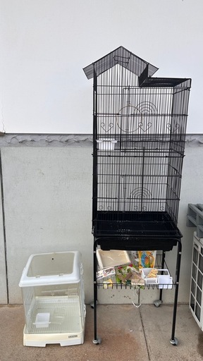 土曜日引き取り 大きな鳥かごセット