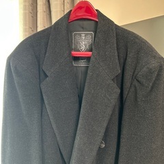 メンズ　ダブルコート　L L ブラックの画像