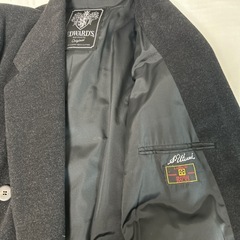 メンズ　ダブルコート　L L ブラックの画像