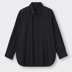 【新品タグ付】　GU　ジーユー　リネンブレンドオーバーサイズシャツ　Sサイズの画像