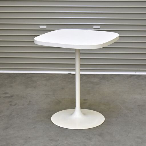 ≪zyt2229ジ限≫ カフェテーブル ホワイト/白 業務用/イベント/キッチンカー/飲食店/スクエアテーブル/中古店舗用品/リユースストレージ仙台 70530-06