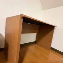 小島家具 日本製 高級大型デスク ブラウン木目調の画像