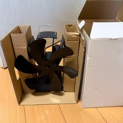 ほぼ未使用ストーブファン、キャンプ、薪ストーブ、石油ストーブの画像