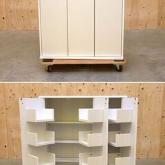 ≪zys2266ジ限≫ 扉付きコレクションラック 収納棚/収納庫 コミックラック/本棚 中古家具/リユースストレージ仙台 70606-22の画像