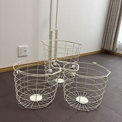 ランドリーバスケット　３段　ホワイト　早い者勝ちの画像