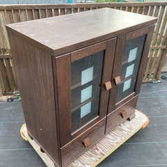 サイドボード　ブラウン　高さ82cm　　の画像