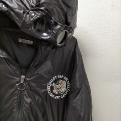 GALFY ガルフィー 中綿ブルゾン 大型犬サイズ ブラック 新品未使用 パファージャケット ビッグシルエット 90s ストリート 刺繍ロゴ フード付き 251127-11Aの画像