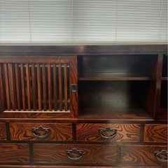 1127-21 QC-6岩谷堂 チェスト 和家具 高級 民芸家具 引き戸ありの画像