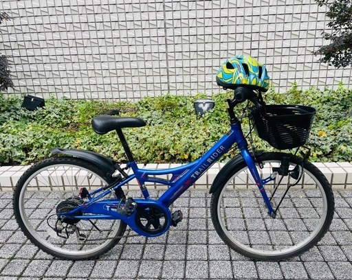 子供自転車　ヘルメット付き　サカモトテクノ　トレイルライダー　外装6段変速、24インチ