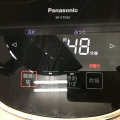 panasonic/パナソニック 炊飯器 SR-KT060 3合炊 ブラック/黒 2022年製 動作確認済 25k菊HGの画像