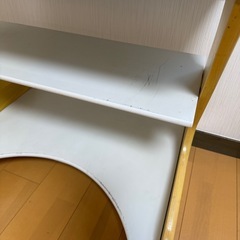 アイリスオーヤマ木製 モニター台付パソコンデスクの画像