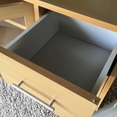 収納庫付木目調テレビ台　(新品に近い)の画像