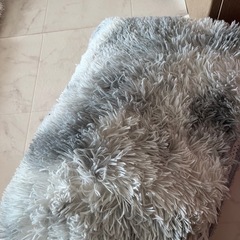 150㎝　円形　ラグ　カーペット　マット　グレー　ライトグレーシャギーラグ　の画像