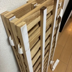4つ折りすのこ　シングル×2の画像