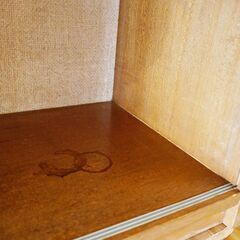 一枚板のステレオセット棚の画像