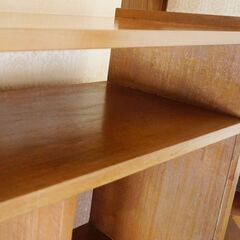 一枚板のステレオセット棚の画像