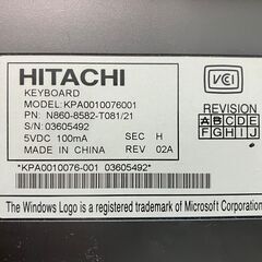 キーボード（日立）の画像