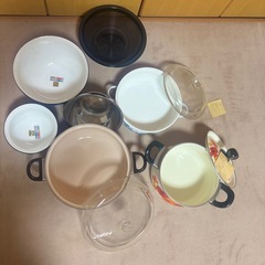 未使用ホーロー鍋　3個セット の画像