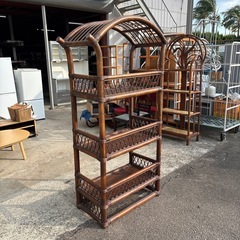 籐  飾り棚  3段 　ラタンの画像