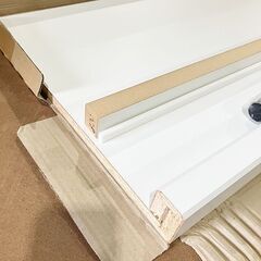 【愛知半田店引取限定】【未使用】 ウッドワン　枕棚セット　ホワイト　　奥行400mm　幅1840mm　OSM734-A7の画像