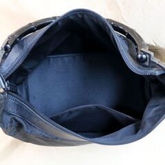 極美品 GUCCI グッチ 黒バンブー トートバッグ ブラック GG柄 キャンバス レザーの画像