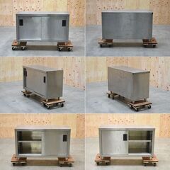 ≪yt1755ジ≫ ステンレス製 小型キャビネット作業台 中古厨房機器/宮城県仙台市 リユースストレージ仙台 61220-17の画像