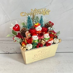 ハンドメイドフラワー★クリスマスアレンジメントNo.57の画像