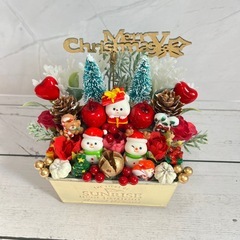 ハンドメイドフラワー★クリスマスアレンジメントNo.57の画像
