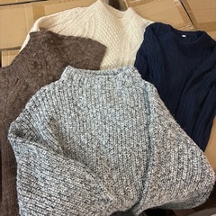 【冬季限定】ニット系アソート 30点入り／箱 柄物 カシミア アルパカなど天然素材 トップスいろいろ 仕入 フリマ 再販OKの画像