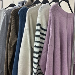 【冬季限定】ニット系アソート 30点入り／箱 柄物 カシミア アルパカなど天然素材 トップスいろいろ 仕入 フリマ 再販OKの画像