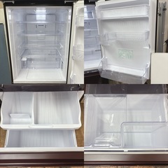 I675 🌈 ジモティー限定価格！ SHARP 冷蔵庫 グラデーションレッド (356L) ⭐ 動作確認済 ⭐ クリーニング済の画像