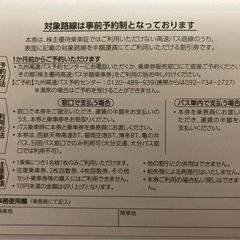 高速バス（福岡〜湯布院・別府）片道半額乗車券2枚の画像