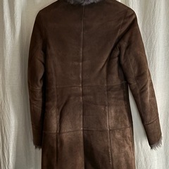 ムートンハーフコート ファー付き　シープスキンの画像