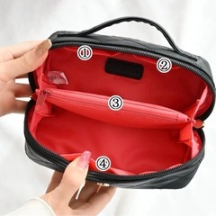 【新品】しまむら MUMU ボックス型ポーチ　黒の画像