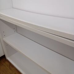 ★リユースのサカイ水戸店★  収納棚 ホワイト H89×D17×W60 クリーニング済み MT6430の画像