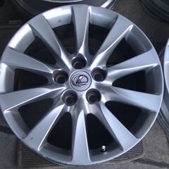 宮城県 大崎市 レクサス 純正ホイール LS 7.5jx18 ＋32 PCD120 5穴 4本セット中古品の画像
