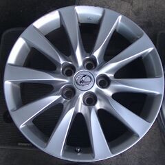 宮城県 大崎市 レクサス 純正ホイール LS 7.5jx18 ＋32 PCD120 5穴 4本セット中古品の画像